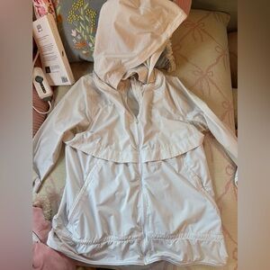 lululemon white rain jacket size 12